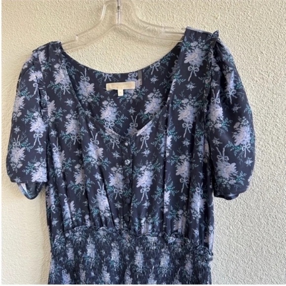 LoveShackFancy Brickell Floral Silk Mini Dress - Picture 6 of 8